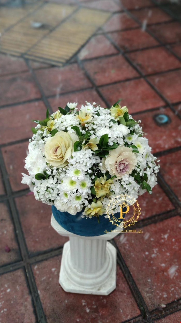 باکس گل  گرد مخمل کد00123