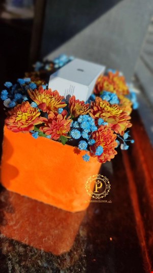 باکس گل  مستطیل مخمل کد 00133