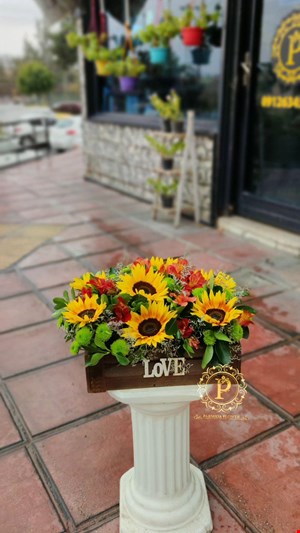 باکس گل  مستطیل چوبی کد00147