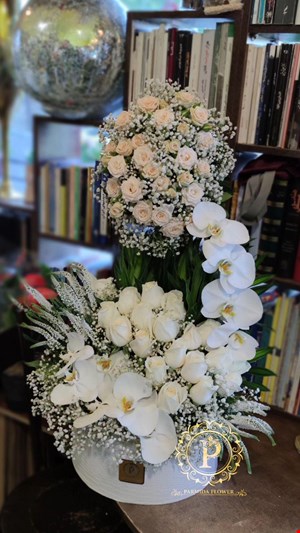 باکس گل گرد مخمل کد00157