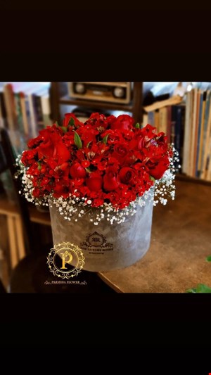 باکس گل گرد مخمل کد00169