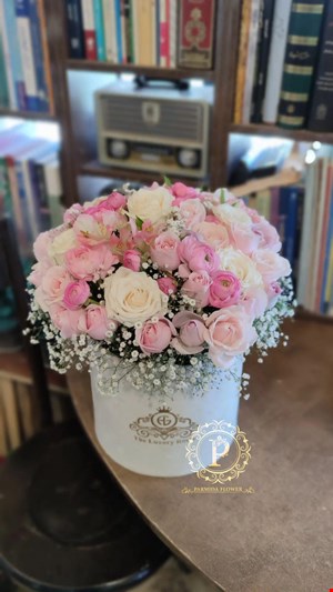 باکس گل گرد مخمل  کد00170