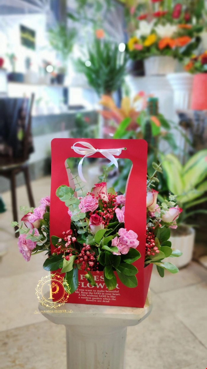 کیف گل کاغذی کد00607