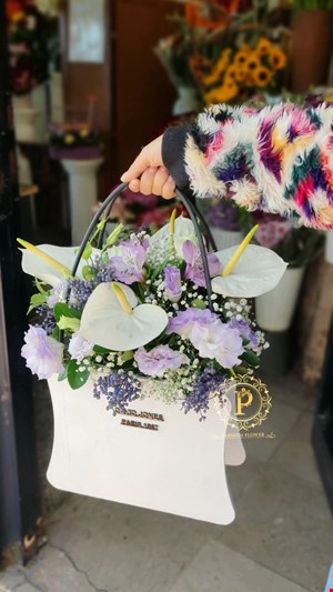کیف گل چوبی کد00613